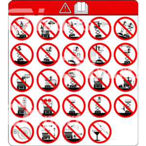 Veiligheidsstickerset hoogwerker