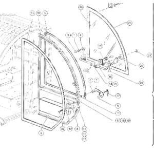 Deurframe links compleet (onder) Genie GTH-5021R